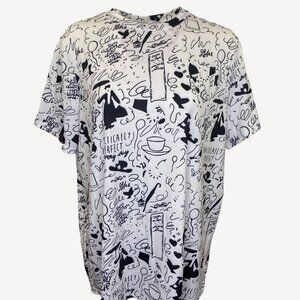 Mary Poppins Women's White Graphic Tee Practically Perfect Go Fly A Kite Size 1X